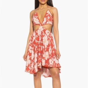 Alexia Admor Ali Lace Trim Cutout Halter Dress